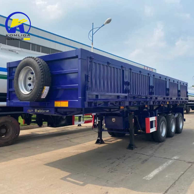 30-100 t schwerer Semi-Anhänger-Lkw mit Seitenwand und Einstück 1m * 0,5m * 0,5m Werkzeugbox