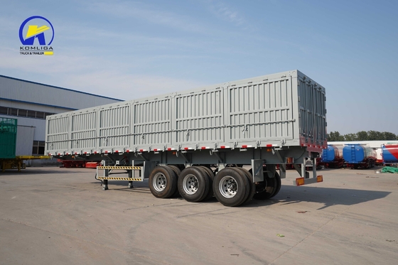 30-100 t schwerer Semi-Anhänger-Lkw mit Seitenwand und Einstück 1m * 0,5m * 0,5m Werkzeugbox