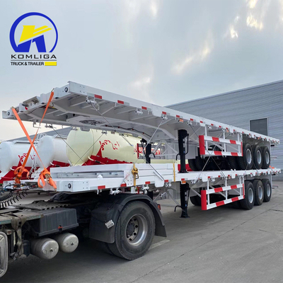 Anpassung 3 Achsen 40 Fuß Transport Container Plattform Flatbed Semi Trailer in Ghana