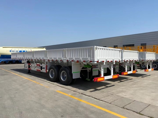 3 Achsen Seitenwände Lkw Semi-Anhänger Lkw mit und Tare Gewicht von ca. 6,7 t