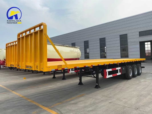 Halbanhänger 45FT 3 Achsen 4 Achsen Flachbett für Containerbeförderung Zertifizierung GCC
