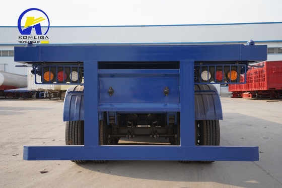 3 Achsen 40 Fuß Flachbettplattform Schwerer Semi-Truck Anhänger mit Jost 3,5 Zoll King Pin