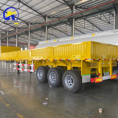 40-60 Tonnen Ladekapazität Flatbed Semi-Trailer mit 3 Fuwa/BPW Achsen und Seitenwand