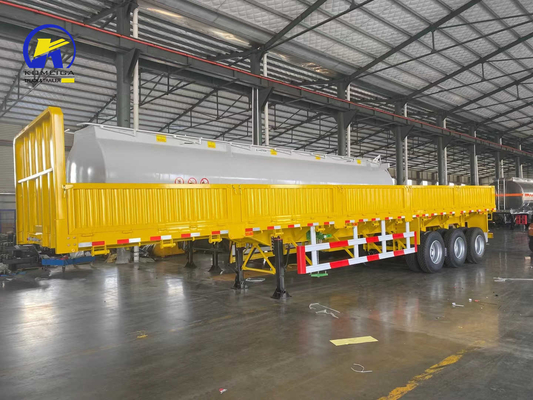 40-60 Tonnen Ladekapazität Flatbed Semi-Trailer mit 3 Fuwa/BPW Achsen und Seitenwand