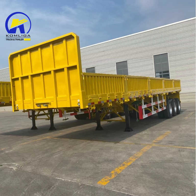 40-60 Tonnen Ladekapazität Flatbed Semi-Trailer mit 3 Fuwa/BPW Achsen und Seitenwand
