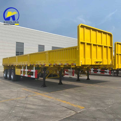 40-60 Tonnen Ladekapazität Flatbed Semi-Trailer mit 3 Fuwa/BPW Achsen und Seitenwand