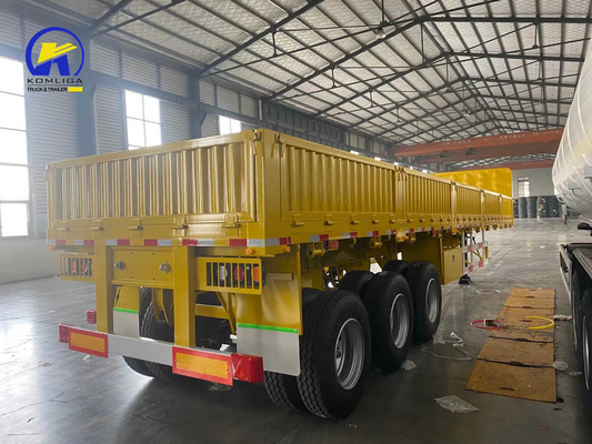 40-60 Tonnen Ladekapazität Flatbed Semi-Trailer mit 3 Fuwa/BPW Achsen und Seitenwand