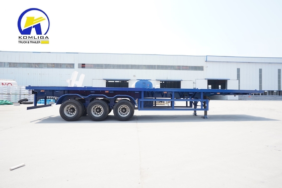 ABS-Anti-Block-Bremssystem 3 Achs-Lkw-Flachbett-Halbanhänger für Container und Fracht