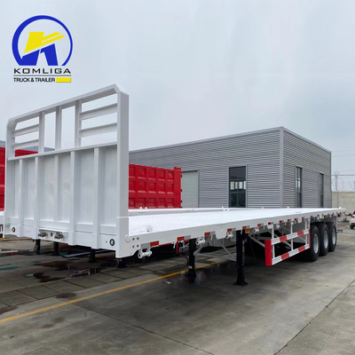 40 t 3 Achsen 40 ft Container Flatbed Semi Trailer mit zwei Geschwindigkeitsstützbein