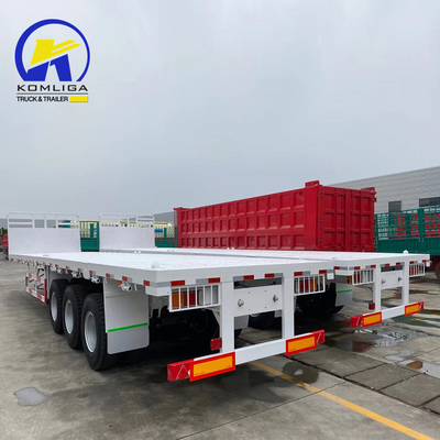 40 t 3 Achsen 40 ft Container Flatbed Semi Trailer mit zwei Geschwindigkeitsstützbein