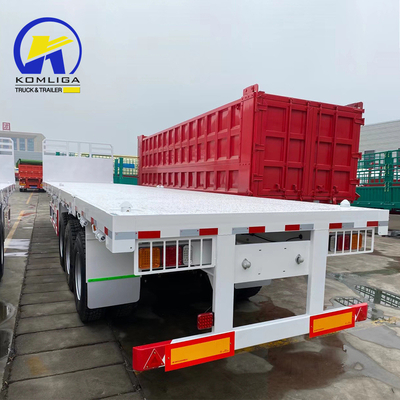 40 t 3 Achsen 40 ft Container Flatbed Semi Trailer mit zwei Geschwindigkeitsstützbein
