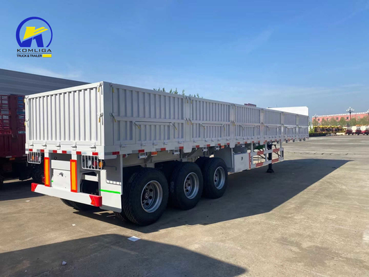 Walzen Wabco 7000-8000mm Radstütze 40FT 35-40ton 3 Achsen Massengut Seitenwand Semi-Anhänger