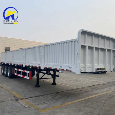 3alxes Gebrauchtes Fence Cargo Flatbed Semi-Trailer für Selbstdumping Ladefähigkeit 30-100 t