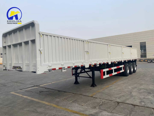 3alxes Gebrauchtes Fence Cargo Flatbed Semi-Trailer für Selbstdumping Ladefähigkeit 30-100 t
