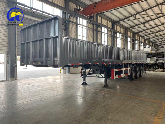 20ft 40ft Container-Transport-Semi-Trailer mit Seitenwand und Reifen 315/80r22.5.12r22.5