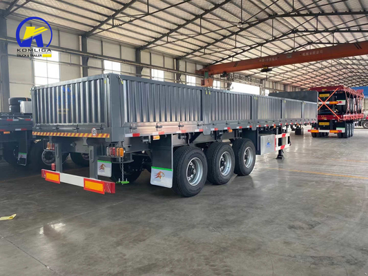 20ft 40ft Container-Transport-Semi-Trailer mit Seitenwand und Reifen 315/80r22.5.12r22.5