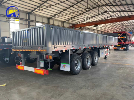 20ft 40ft Container-Transport-Semi-Trailer mit Seitenwand und Reifen 315/80r22.5.12r22.5