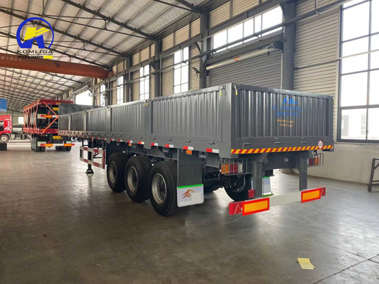 20ft 40ft Container-Transport-Semi-Trailer mit Seitenwand und Reifen 315/80r22.5.12r22.5