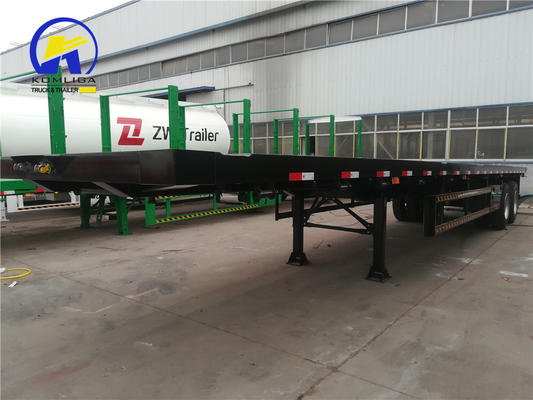 Q345b Halbanhänger aus Stahl mit Hauptbalken für 2 Achsen 20 t 25 ft Flachbettförderung