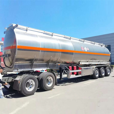 3 Achsen Aluminium-Tanker Semi-Anhänger mit Gehweg und 6PCS T30/30 Bremskammern