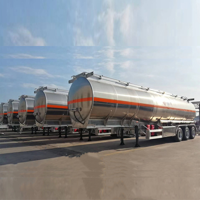 3 Achsen Aluminium-Tanker Semi-Anhänger mit Gehweg und 6PCS T30/30 Bremskammern