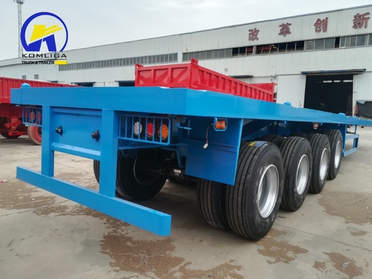 4 Achsen 12 Einheiten 40FT 45FT 20ft Drop Flatbed Container Halbanhänger für Wertgut