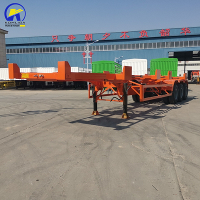 13000x2500x3900mm 40FT Skelett Halbbehälter Anhänger mit 3 Achsen 40T Lastkapazität