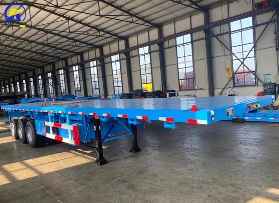 In gutem Zustand 3 Achsen 40FT 48FT Flatbed Trailer mit und Jost zwei Geschwindigkeits-Support-Bein