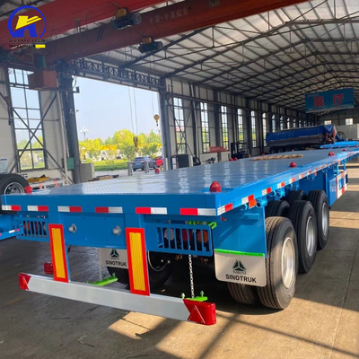 In gutem Zustand 3 Achsen 40FT 48FT Flatbed Trailer mit und Jost zwei Geschwindigkeits-Support-Bein