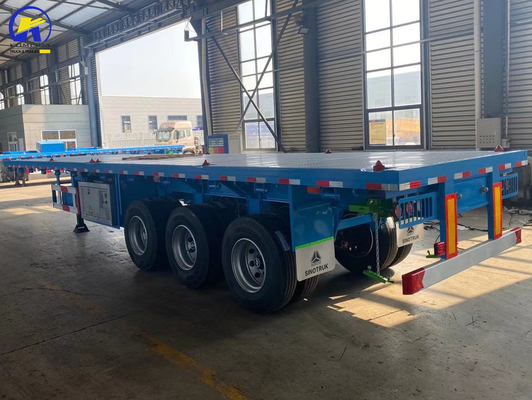 In gutem Zustand 3 Achsen 40FT 48FT Flatbed Trailer mit und Jost zwei Geschwindigkeits-Support-Bein