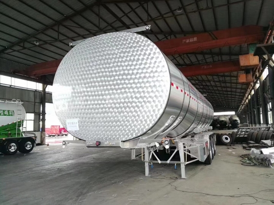 3 Achsen Transporter Öl-Tanker Aluminium-Edelstahlanhänger mit Schachtdeckel