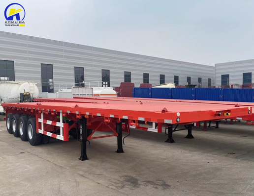 50 T Lastkapazität Stahlcontainer Flachbett-Sepiauflieger für den Transport von Schwerlast