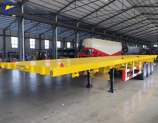 Wabco-Ventil-Drei-Achse 40FT 20FT Flachbettbehälter 60 Tonnen Lkw Flachbettfahrzeuganhänger