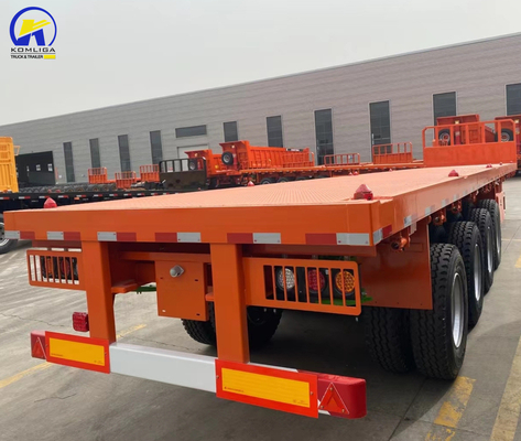 3 Achsen 4 Achsen 40FT 48FT Flachbett Semi-Anhänger mit Reifen und Tare Gewicht ca. 6,2 T