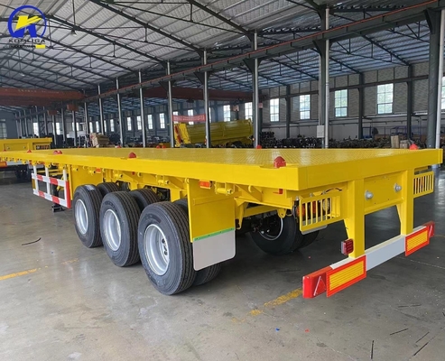 3 Achsen 4 Achsen 40FT 48FT Flachbett Semi-Anhänger mit Reifen und Tare Gewicht ca. 6,2 T