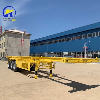 40ft 40 Tonnen Skelett Chassis Lastwagen Container Flatbed Trailer Ober- und Oberstahl
