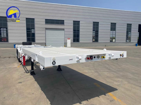 3 Achsen 48 FT Flachbett Skelett Semi-Anhänger Container Semi-Anhänger
