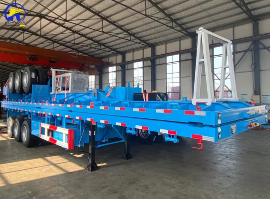 3 Achsen Schwerlast-Flachanhänger Semi-Anhänger Container Anhänger Aufforderung ABS Optional