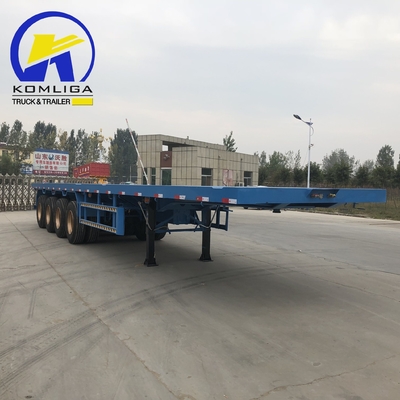 4 Achsen Schwerer Flachbett-Container-Frachtwagen Flachbett-Halbanhänger mit 13 t/16 t Achse