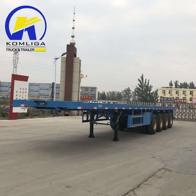 4 Achsen Schwerer Flachbett-Container-Frachtwagen Flachbett-Halbanhänger mit 13 t/16 t Achse