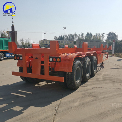 Dreiachsige 13t/16t Halbanhänger für Lkw-Traktor-Skelett-Schiffcontainer
