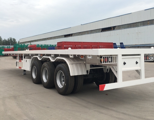 40ft 20ft Trackor Head Flatbed Container Halbanhänger mit Radstütze von 7000-8000mm