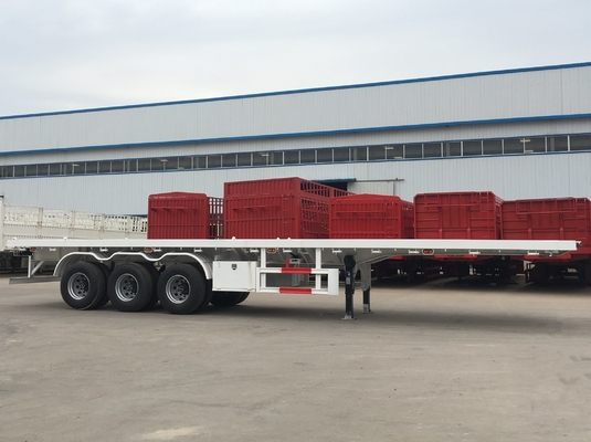 40ft 20ft Trackor Head Flatbed Container Halbanhänger mit Radstütze von 7000-8000mm
