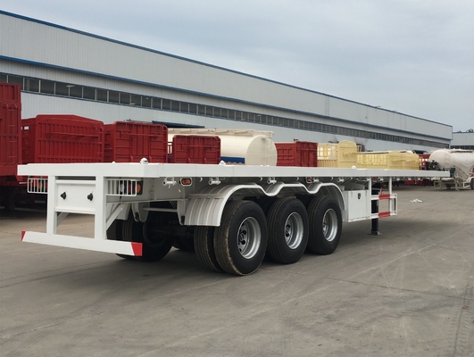 40ft 20ft Trackor Head Flatbed Container Halbanhänger mit Radstütze von 7000-8000mm