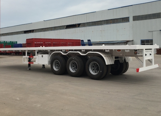 40ft 20ft Trackor Head Flatbed Container Halbanhänger mit Radstütze von 7000-8000mm