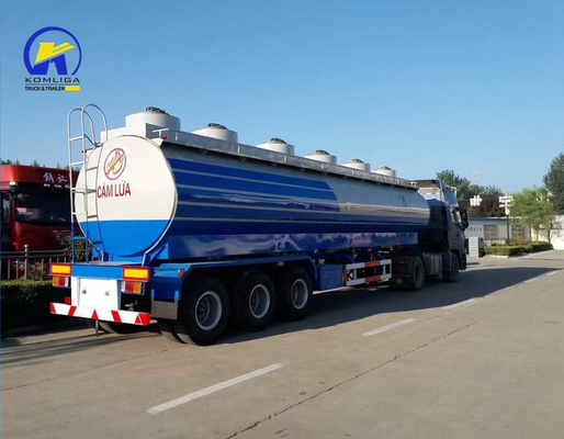 3 Achsen 42000L 45000L Brennstofföl-Tanker Halbanhänger für den Transport schwerer Brennstoffe