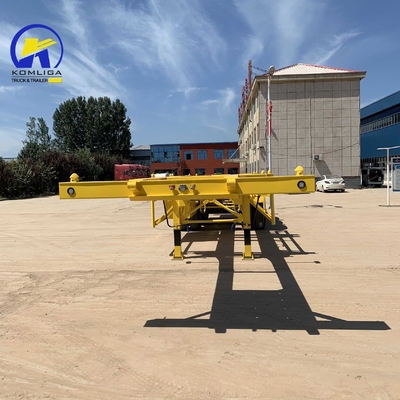 Direkt 3-Achse 40 Tonnen 40 Fuß Skelett Semi-Anhänger mit 16 mm Kanal Stahl Seitenbalken