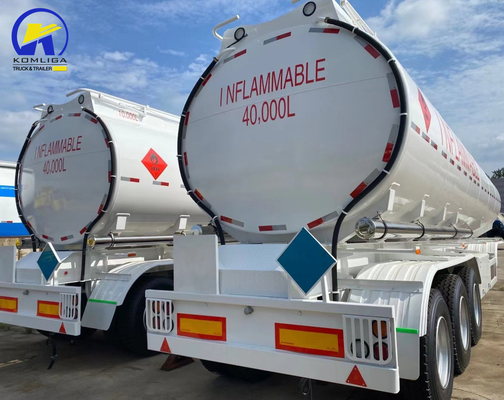 GCC-zertifizierter 3-Achsen-40-Kubikmeter-Aluminium-Öl-Tank-Anhänger für die afrikanischen Bedürfnisse