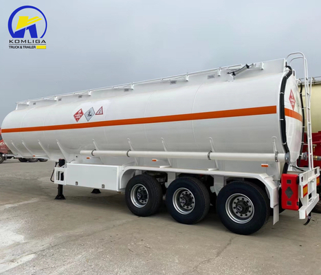 2 4 Achsen 30000L 40000L Aluminium-Fahrbahn-Tanker/Tanker-Lkw-Halbanhänger für den Transport von Öl/Brennstoff/Diesel/Benzin/Rohöl/Wasser/Milch