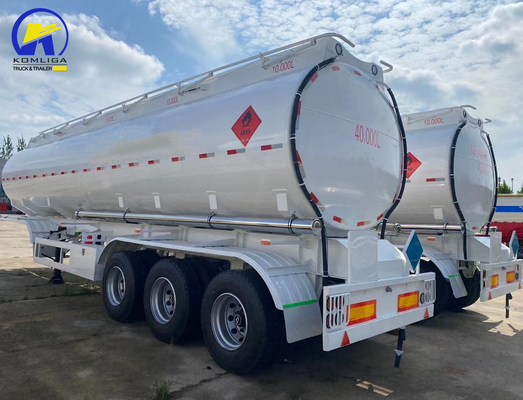3 Achsen 40000L/42000L/45000L/48000L/50000L Aluminium Stahl Tanker Anhänger Tank Lkw Anhänger für mechanische Aufhängung und 6 M pro Entladeschlauch